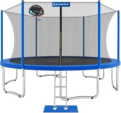 SONGMICS 15 Ft High Bounce Trampoline With Basketball Hoop For Teenagers