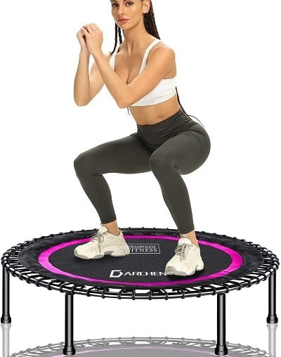 Darchen 450 lbs Indoor Exercise Mini Trampoline for Heavy Adults