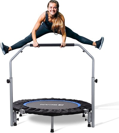 BCAN 440 Lbs Foldable Rebounder With Handle For Heavy Person