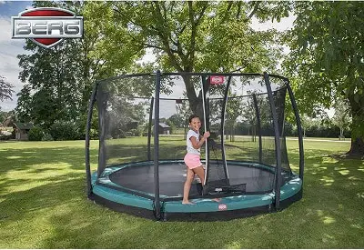 Berg Trampoline Champion 17 Ft In-Ground Oval Trampoline With Safety Net