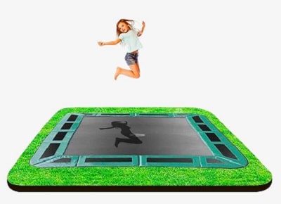 Capital Play 14x10 Ft Rectangle In-Ground Trampoline Kit