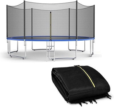 Giantex Trampoline 8, 10, 12, 14, 15, 16 Ft Weather-Resistant Safety Net