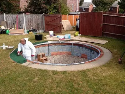 In-Ground Trampoline Retaining Wall DIY