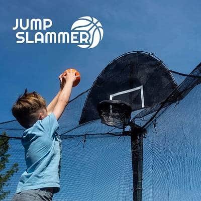 Trampoline Pro Jump Slammer Trampoline Basketball Hoop