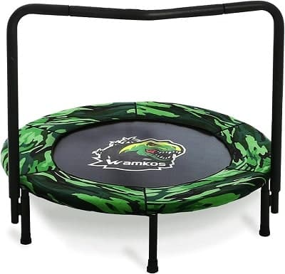 Wamkos 36 Inch Dinosaur Foldable Kids Mini Trampoline with Handle