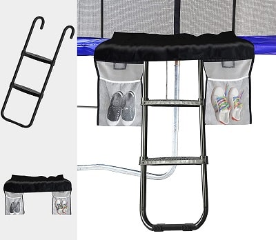Eurmax USA Non-Slip Wide Steps Universal Trampoline Ladder with Storage Bag