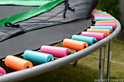 Pool Noodles to Cover Trampoline Springs